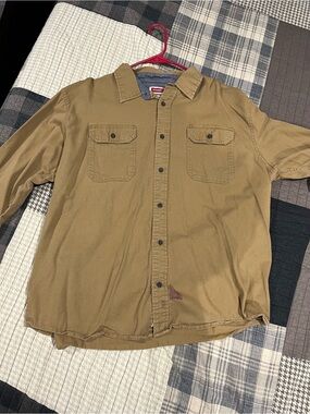 Wrangler Men's Button-Down Shirt in Brown